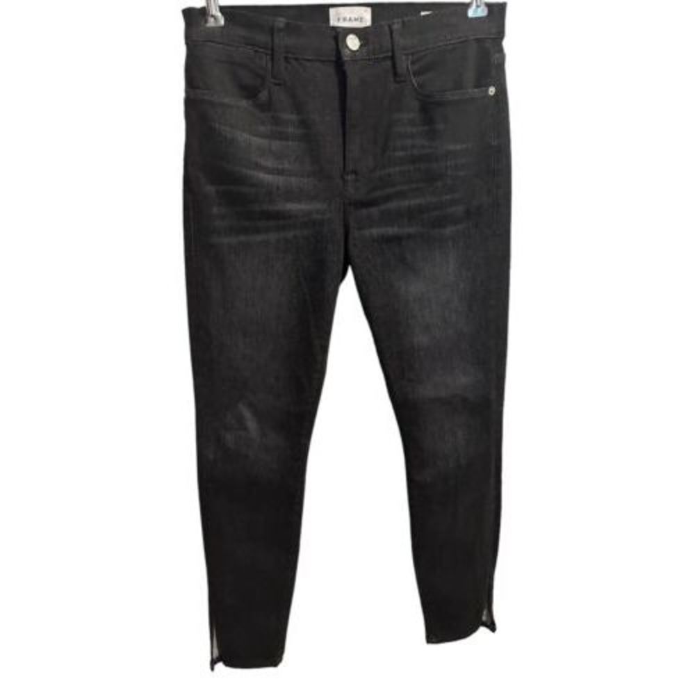 FRAME Denim Jeans Women's Size 30 Black Le Skinny de Jeanne High Rise Stretch